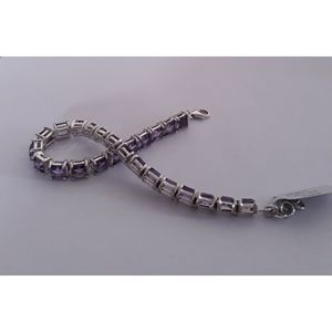Pulsera de tenis de amatista natural para mujer en plata de ley 925 Shah Gems, accesorio de moda - Product Image 3