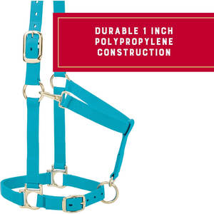 เชือกแขวนคอม้าไนลอนคุณภาพสูงดีไซน์แก้มสามชั้นแบบปรับไม่ได้ของแท้สำหรับม้าสีดำขนาดเฉลี่ย - Product Image 3