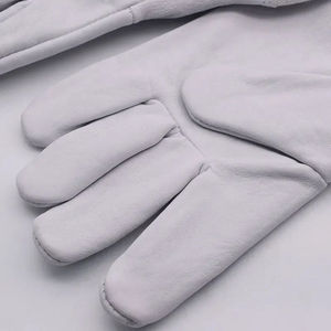 Guantes protectores de mano de cuero de grano de cabra transpirables al por mayor para Apicultura - Product Image 5