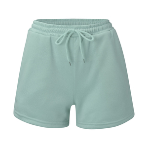 ชุดสตรีทแวร์ผ้าฝ้าย100% 2ชิ้นสำหรับผู้หญิงเสื้อสเวตเตอร์ระบายอากาศกางเกงขาสั้นมีโลโก้ตามสั่ง - Product Image 4