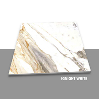 Design moderne 600x600mm Carreaux de porcelaine émaillée blanche polie Carreaux de sol antidérapants à l'aspect marbré pour la décoration intérieure