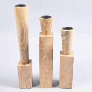 Premium Home Accessories Wooden Decorative <b>Tealight</b> <b>Holder</b> Handmade Best Wooden Candle <b>Holder</b> With Polished Wooden Geometric - Product Image 4