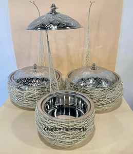 Calentador de Comida y Chafing Dish de Diseño Único, Plateado, Nuevo, Hermoso, para Calentar Alimentos y Cazuelas - Product Image 2