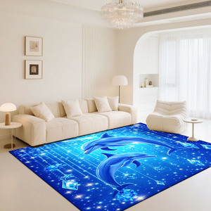 Tapis de salon personnalisé imprimé pour le salon et la chambre à coucher, tapis en polyester antidérapant - Product Image 6