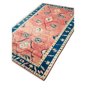 Alfombras de Lana Anudadas a Mano Nuray, Diseño Rectangular con Medallón Rojo Naranja y Patrones Abstractos para Uso Doméstico, para Sala de Estar o Dormitorio, 9x12, Pae-943 - Product Image 2