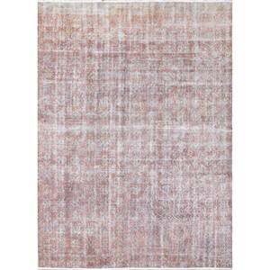 พรมขนสัตว์ถักมือสีเบจและสีน้ำตาลสไตล์วินเทจ รุ่น Pae-2261 ลายแบบนามธรรม สำหรับห้องนั่งเล่น ห้องโถง ทางเดิน รูปทรงสี่เหลี่ยมผืนผ้า ทำด้วยมือ - Product Image 1