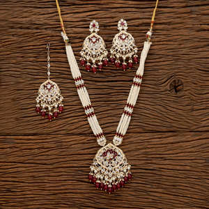 ชุดสร้อยคอยาวชุบทองอินโดเวสเตอร์นานติดลูกปัดผู้ค้าส่งในอินเดีย - Product Image 2