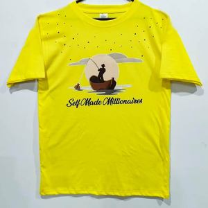 เสื้อยืดผู้ชายผ้าคอตตอนถัก100% โลโก้ออกแบบได้ตามต้องการเสื้อยืดผู้ชายระบายอากาศได้ดีแขนสั้นพิมพ์ลายผ้าไหมพอดีกับสิ่งแวดล้อม - Product Image 5