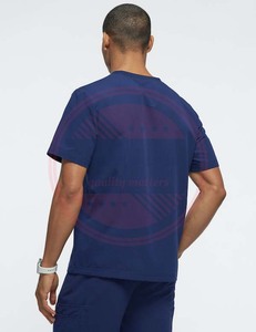 Haute qualité médecins col en v soins infirmiers gommages ensembles uniformes gommages médicaux en gros hommes uniforme d'hôpital chemises et pantalons - Product Image 3