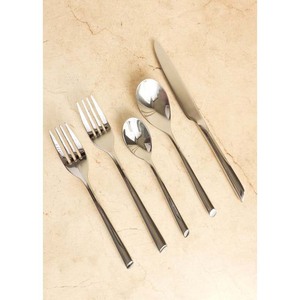 Eco Friendly Travel Stainless Steel Straw Fork Spoon Set New Luxury Design Silver Plated With <b>Long</b> Round Portable Handle - Product Image 5