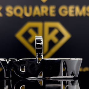 Pendentif Hip Hop personnalisé, pendentif en moissanite glacé rond brillant et taille baguette, pendentif Hip Hop en argent sterling 925 pour hommes - Product Image 3