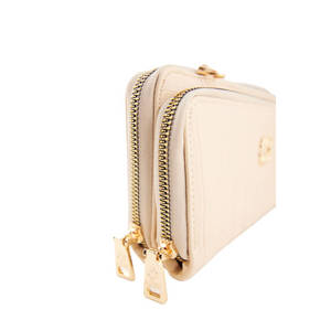 Bolso beige con doble cremallera de piel de cocodrilo - Accesorio de ropa - Product Image 5