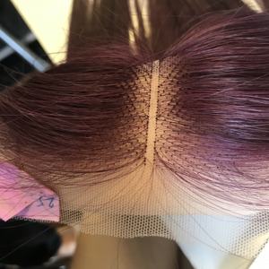 Faisceau coloré droit d'os humain avec dentelle transparente de fermeture, extensions de cheveux vietnamiens frontales en dentelle - Product Image 2