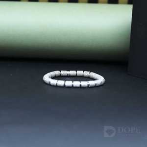 Pulsera de diamantes de corte redondo, oro blanco sólido de 18 quilates con diseño exclusivo chapado en oro para cada destino - Product Image 2