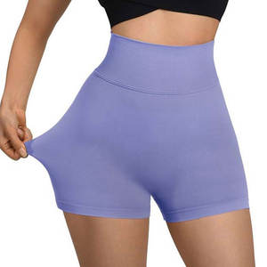 Shorts Deportivos Ligeros, Transpirables y de Secado Rápido, Cintura Alta, Tela Elástica para Gimnasio, Entrenamiento, Running, Fitness, Yoga - Product Image 1