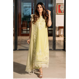 Ensemble de chemise brodée IZEL 3 pièces printemps/été avec dupatta brodée en filet Khaadi et pantalon BIC-4503 - Product Image 1