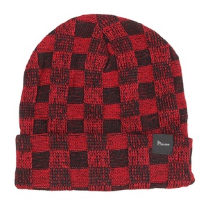 Gorro de Punto Acrílico de 300 GSM, Diseño a Cuadros, Rojo y Negro, Gorro de Invierno, Térmico, Cálido, para Esquí, Unisex, con Logotipo Personalizable para Compras al por Mayor - Product Image 1
