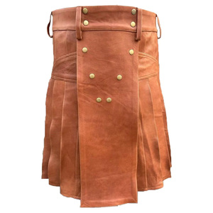 Kilts en cuir écossais professionnels OEM pour hommes de haute qualité derniers kilts élégants de couleur unie pour les musiciens - Product Image 1