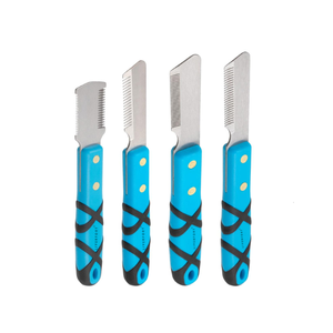 Wholesale Stripping Knifes Set 4pcs Pet Grooming Scissors Grip Handle Dog Carding Comb Fox Cat Coat <b>Rakes</b> Stripping Terriers - Product Image 5