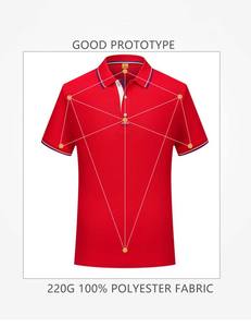 Nouveauté, livraison en stock, impression de logo personnalisée, 220g, 100% polyester, polo à manches courtes pour homme, disponible dans toutes les couleurs - Product Image 5