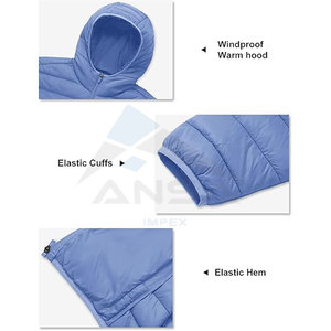 Chaqueta acolchada personalizable para hombre, ligera, cálida, a prueba de viento, con capucha, OEM abrigo de invierno, venta al por mayor, compatible con etiqueta privada - Product Image 6