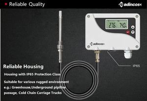 جهاز إرسال درجة الحرارة والرطوبة الرقمي MTH800 بشاشة LCD للتثبيت على الحائط مع مستشعر درجة حرارة عالية منفصل 0-120 درجة مئوية - Product Image 5