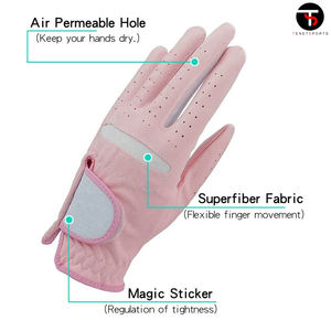 Gants de golf en cuir respirants pour la main gauche les plus vendus avec un design de logo de marque personnalisé et durables - Product Image 4