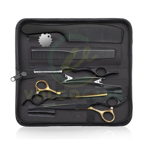 Tijeras de corte de pelo de peluquero de grado profesional Mango de acero inoxidable de grado de salón Punta de hoja afilada Estilo único - Product Image 1