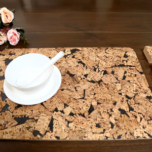 Mantel abstracto de corcho moderno de alta calidad, 18x12 pulgadas, color oliva, resistente a las manchas para el hogar, hotel u oficina - Product Image 1