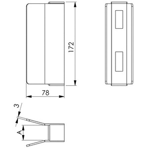 กล่องล็อคประตูเลื่อนแบบเปลือย AMF 147S-40 สำหรับงานเชื่อมรั้ว โครงตาข่าย และประตู - Product Image 3