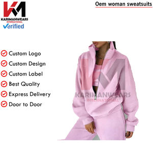 Mode femmes survêtement ensemble chaud confortable deux pièces tenue automne hiver vêtements de sport décontractés survêtements - Product Image 4