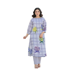 Venta al por mayor colección de algodón con estampado floral Salwar Kameez para ocasiones de fiesta tarifas con descuento disponibles - Product Image 1