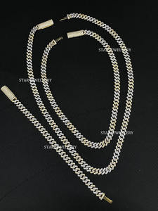 Collier cubain en argent sterling 925 8 MM VVS Moissanite Diamond Fine Jewelry. - Product Image 5