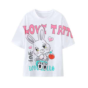 T-shirts pour femmes de style actuel, légers et respirants, 100% coton, taille personnalisée, t-shirts pour femmes en vente - Product Image 1