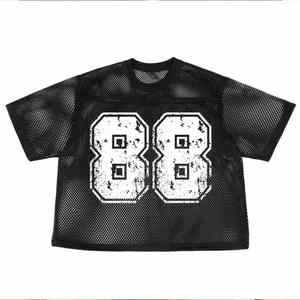 เสื้อยืดตาข่ายสำหรับผู้ชายเสื้อฟุตบอลผ้าเจอร์ซีย์ผ้าตาข่ายขนาดใหญ่พิเศษขนาดใหญ่พิเศษพิมพ์โลโก้ได้ตามที่ต้องการ - Product Image 5