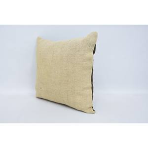 Lujo 16x16 pulgadas Beige lana Kantha Patchwork almohada rústico Floral Vintage mullido tiro para ropa de cama piso tejido 18x18 cuadrado - Product Image 4