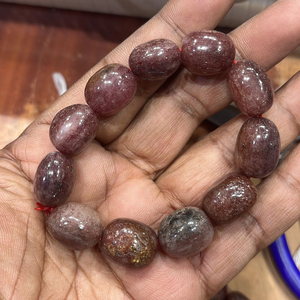 Vente en gros de haute qualité 11-15mm pépite taille cristal naturel fraise Quartz dégringolé bracelets bijoux pour cadeaux en vrac - Product Image 4