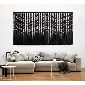 Tapisserie murale asymétrique bohème en fibre artistique moderne Milpa, décoration de lit en macramé, tête de lit mexicaine en fibre artistique moderne - Product Image 1