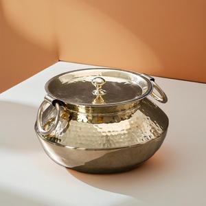 Latón Patili/Degchi Utensilios de cocina indios tradicionales Naturalmente antiadherente No tóxico - Product Image 1