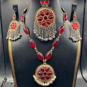 Collier ethnique tribal vintage bohème en alliage de cuivre fait main traditionnel afghan pour femmes, idéal pour les mariages et les fêtes, respectueux de l'environnement - Product Image 3