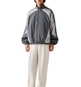 Chaqueta Anorak ligera informal de alta calidad OEM para hombre, diseño fino transpirable para exteriores con bloque de color y cremallera - Product Image 5