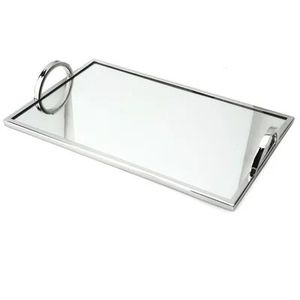 Plateau de service en acier inoxydable de qualité supérieure avec surface polie brillante pour présentoir de desserts alimentaires et boissons - Product Image 6