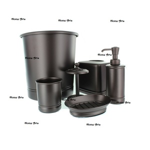 Juego de 8 juegos de baño de diseño admirable, juego de baño de color dorado de latón hecho a mano para uso en el hogar y el baño del hotel - Product Image 5