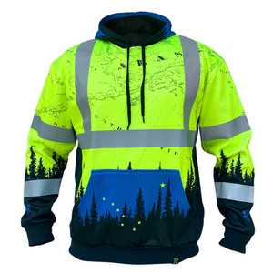 Beau pull réfléchissant de sécurité de qualité supérieure Hi Vis Cool Streetwear Hoodie avec réflecteur pour hommes - Product Image 1