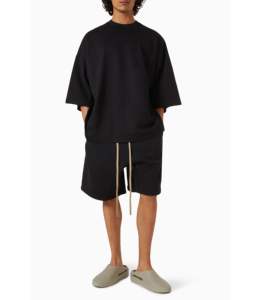 Conjunto de dos piezas de camiseta y pantalones cortos casuales con logotipo privado personalizado, de alta calidad, 100% algodón suave. - Product Image 5