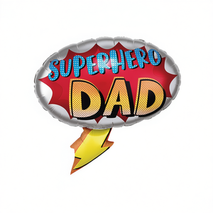 Ballon en aluminium Super-héros Papa 54x56cm Décoration de fête - Product Image 2