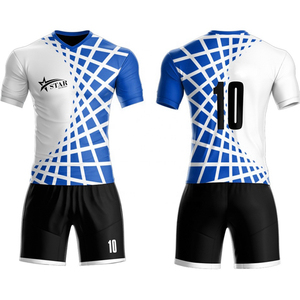 Maillot de football personnalisé en gros du Pakistan, kit de sublimation de haute qualité 100 % polyester, col en V, unisexe, nom d'équipe personnalisé, 240g - Product Image 4
