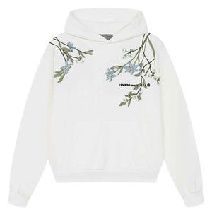 OEM Wholesale Oversized <b>Floral</b> Embroidered Hoodie | 2025 Streetwear Embroidery <b>Sweatshirt</b> with Custom Logo - Product Image 3