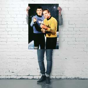 Affiche Star Trek de style moderne avec Kirk et Spock pour décoration murale - Product Image 1