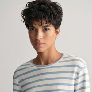 T-shirt à manches longues rayé confortable pour femmes-Durable de haute qualité et idéal pour t-shirt décontracté et à la mode - Product Image 4